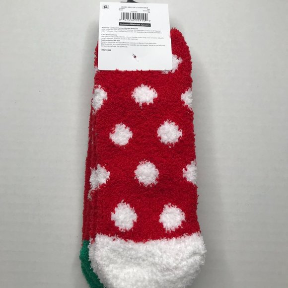 2 Pair Pack Holiday Time Women's Low Cut Socks Red/Green Gingerbread Man 4-10 - Picture 2 of 6